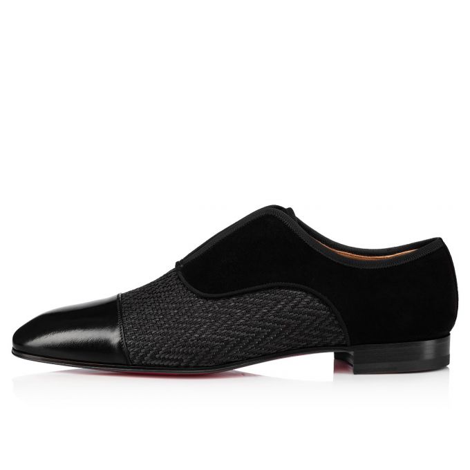 Christian Louboutin Alpha Male Calf Derby Derby Herren Schwarz | AT-52048