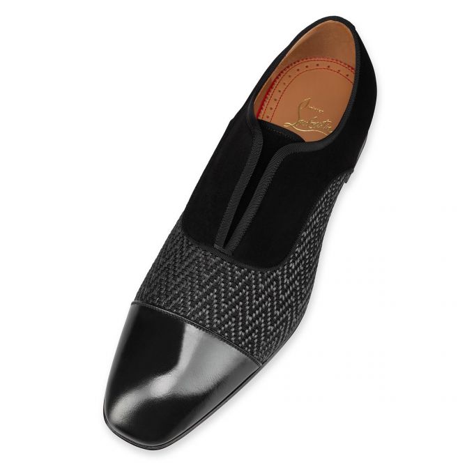 Christian Louboutin Alpha Male Calf Derby Derby Herren Schwarz | AT-52048