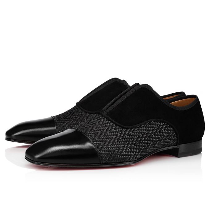 Christian Louboutin Alpha Male Calf Derby Derby Herren Schwarz | AT-52048