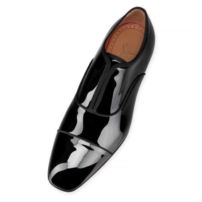 Christian Louboutin Alpha Male Lack Derby Derby Herren Schwarz | AT-09167