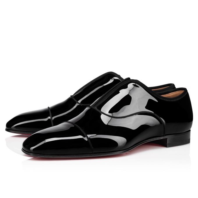 Christian Louboutin Alpha Male Lack Derby Derby Herren Schwarz | AT-09167