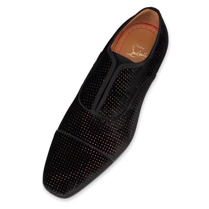 Christian Louboutin Alpha Male Velvet Derby Derby Herren Mehrfarbig | AT-49963