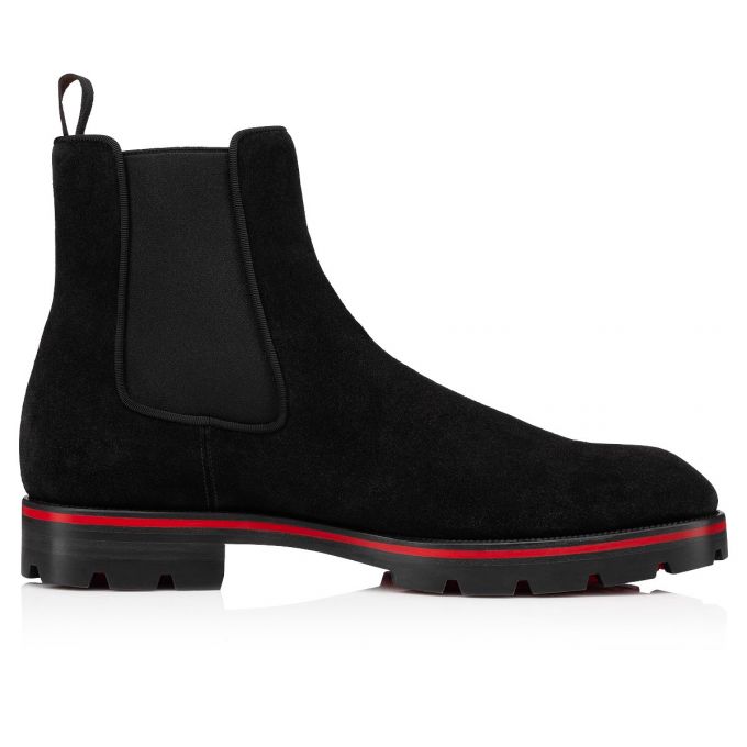 Christian Louboutin Alpinono Calf Booty Stiefel Herren Schwarz | AT-35672