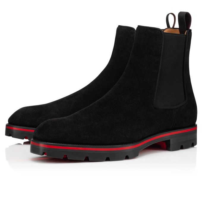 Christian Louboutin Alpinono Calf Booty Stiefel Herren Schwarz | AT-35672