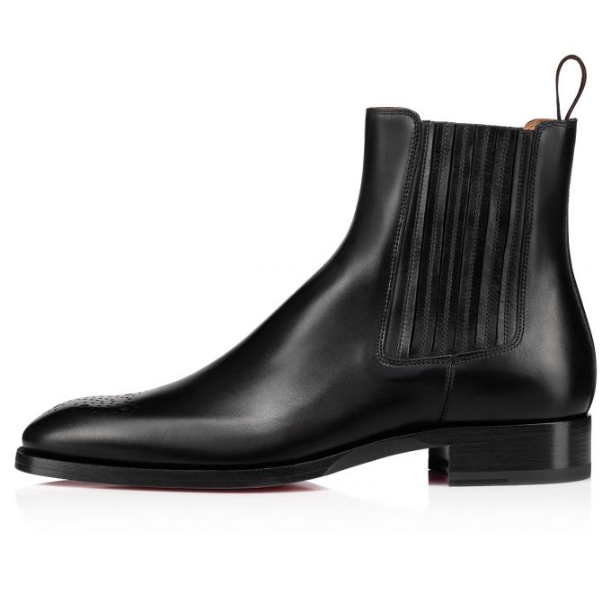 Christian Louboutin Angloman Calf Booty Stiefel Herren Schwarz | AT-39907