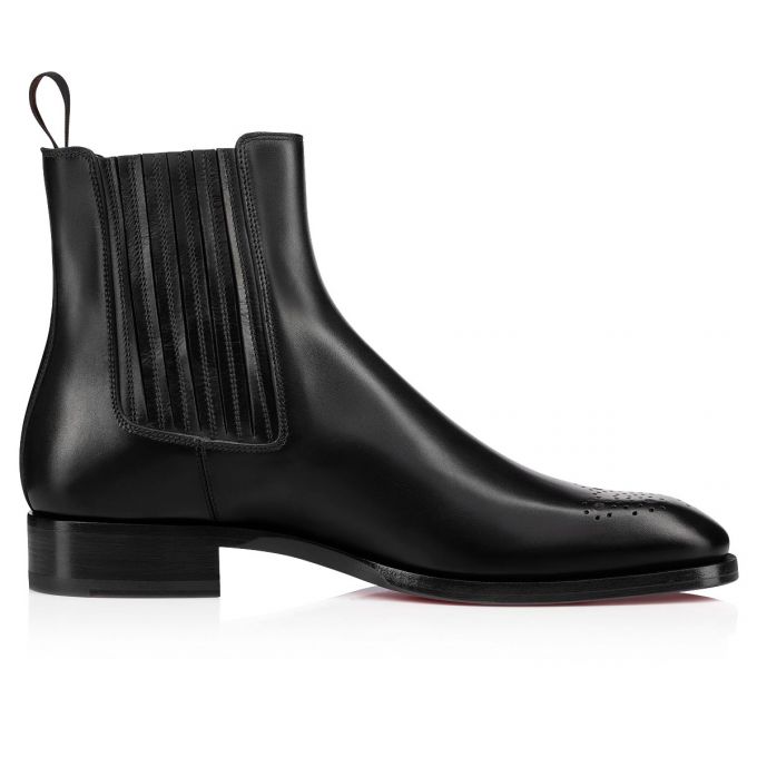 Christian Louboutin Angloman Calf Booty Stiefel Herren Schwarz | AT-39907