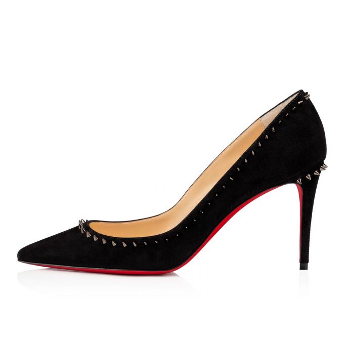 Christian Louboutin Anjalina 085 85 Veau Velours Pumps Pumps Damen Schwarz | AT-08861