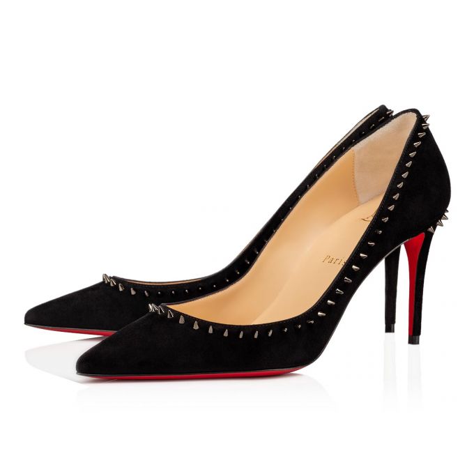 Christian Louboutin Anjalina 085 85 Veau Velours Pumps Pumps Damen Schwarz | AT-08861