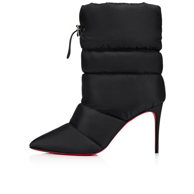 Christian Louboutin Astro Pointue 85 Creative Fabric Boots Stiefel Damen Schwarz | AT-67685