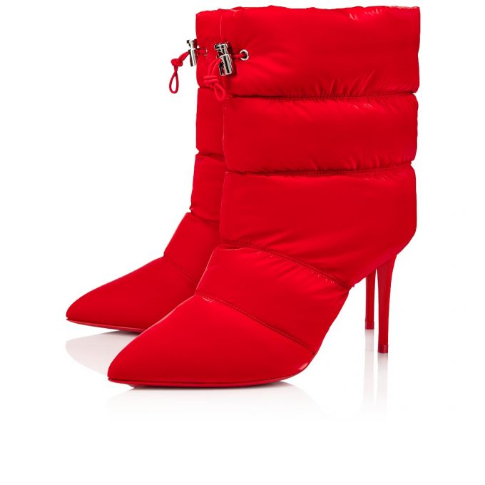 Christian Louboutin Astro Pointue 85 Creative Fabric Boots Stiefel Damen Rot | AT-88525