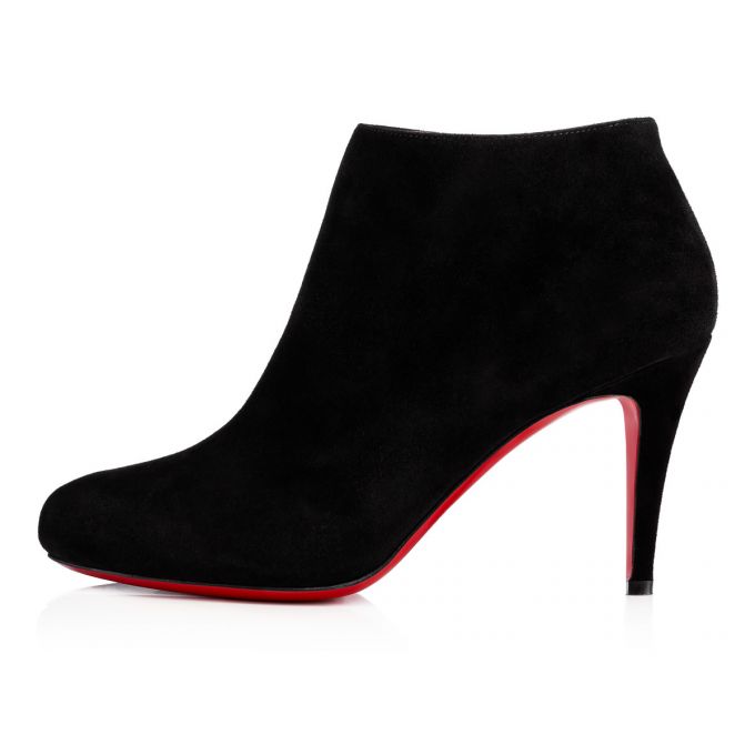 Christian Louboutin Belle 085 85 Veau Velours Boots Stiefel Damen Schwarz | AT-69135