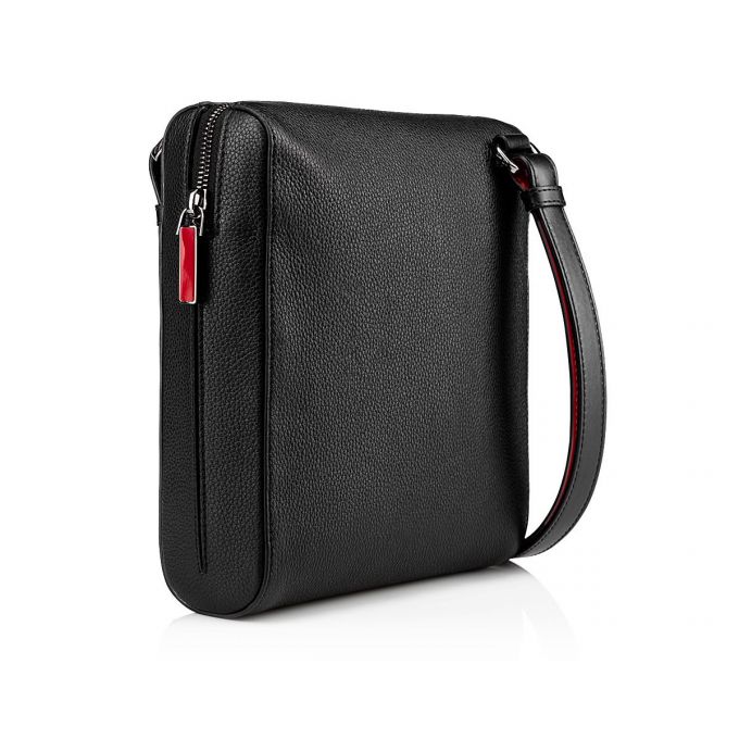 Christian Louboutin Benech Medium Klassische Leder Messenger Bags Kuriertaschen Herren Schwarz | AT-57018