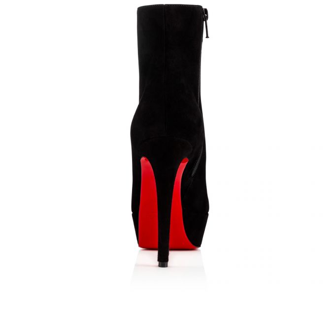 Christian Louboutin Bianca Booty 120 120 Veau Velours Boots Stiefel Damen Schwarz | AT-10746