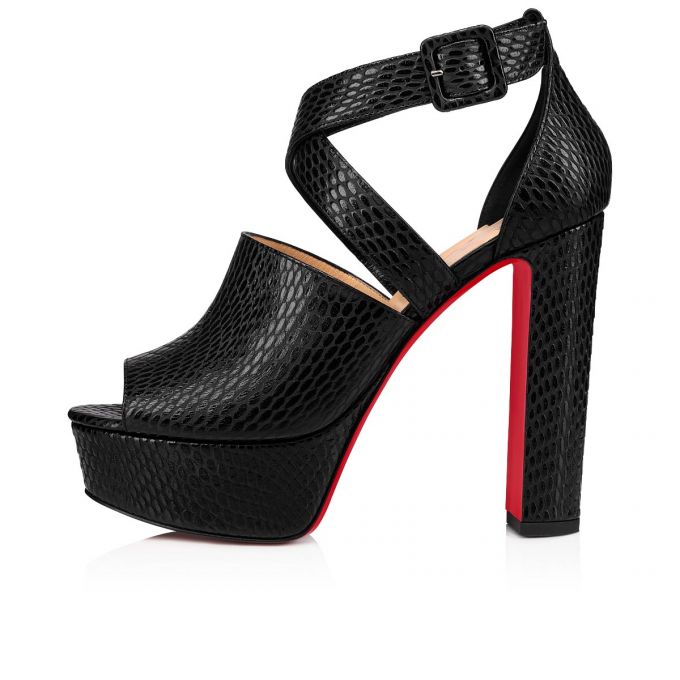 Christian Louboutin Bingirl 130 Calf Platforms Platforms Damen Schwarz | AT-71570