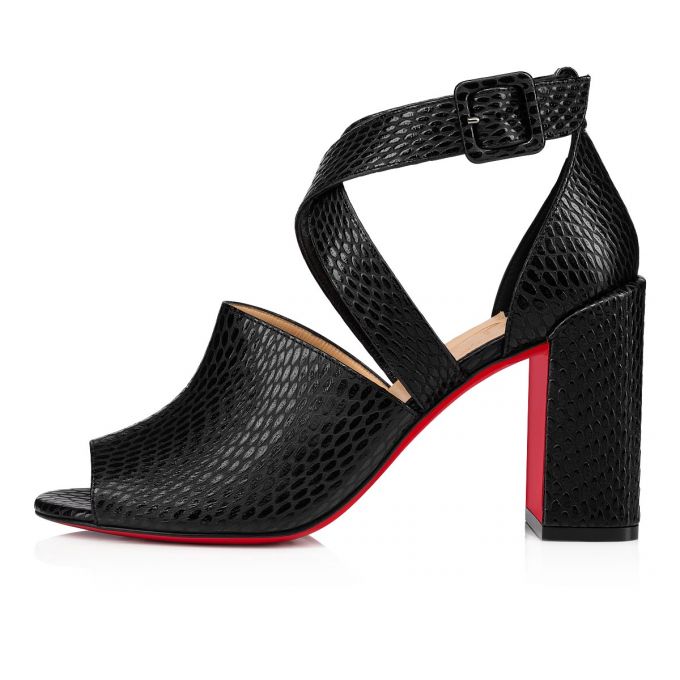 Christian Louboutin Binguetta 85 Calf Sandals Sandalen Damen Schwarz | AT-67722