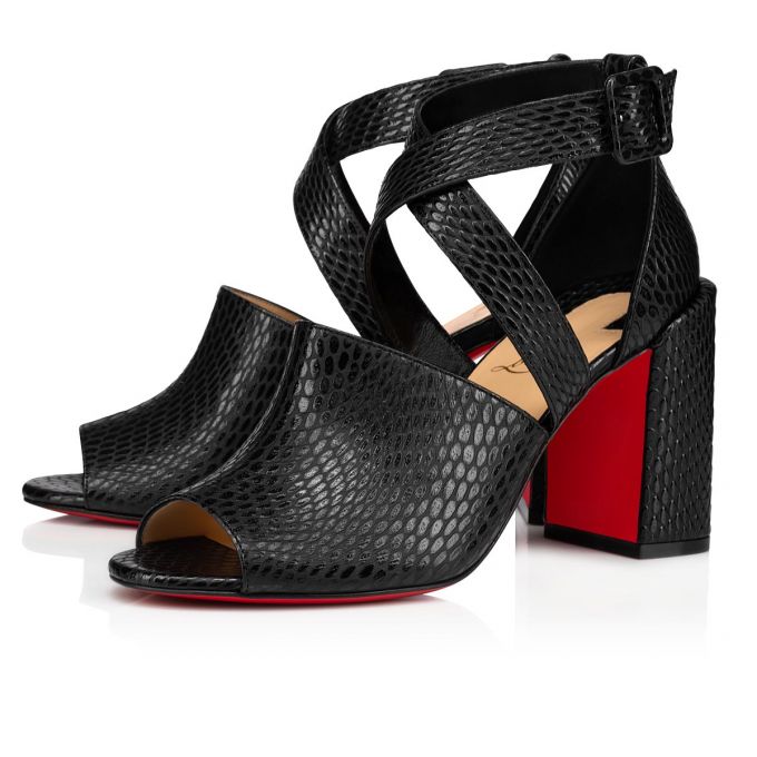 Christian Louboutin Binguetta 85 Calf Sandals Sandalen Damen Schwarz | AT-67722