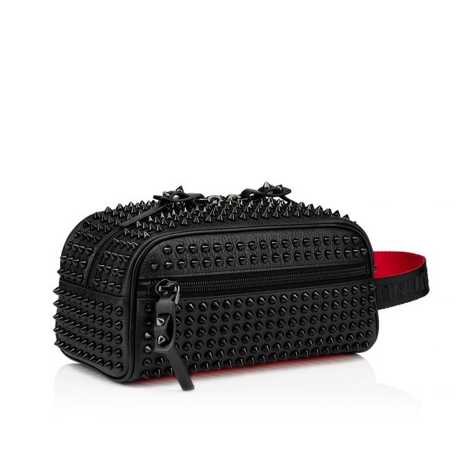 Christian Louboutin Blaster Calf Empire/Spikes/Cl Klassische Leder Travel Travel Herren Schwarz | AT-35135