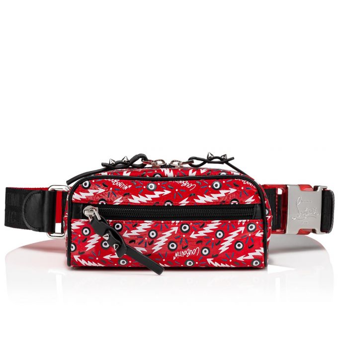 Christian Louboutin Blaster Creative Fabric Bum Bags Bum Bags Herren Rot Schwarz | AT-90019