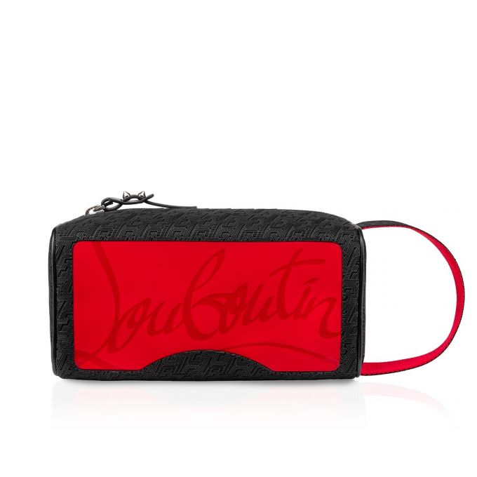 Christian Louboutin Blaster Creative Fabric Pouches Beuteltasche Herren Schwarz | AT-92432