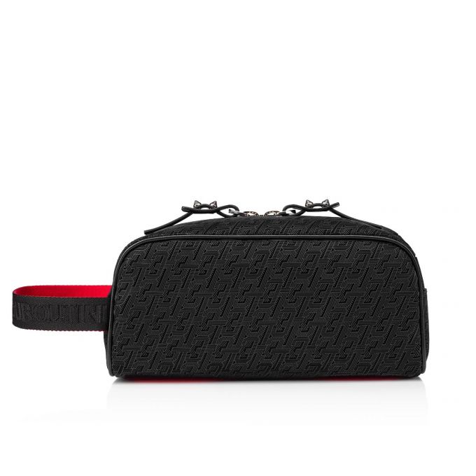 Christian Louboutin Blaster Creative Fabric Pouches Beuteltasche Herren Schwarz | AT-92432