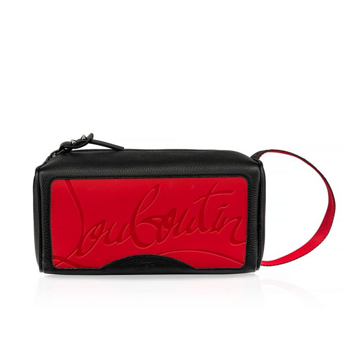 Christian Louboutin Blaster Klassische Leder Pouches Beuteltasche Herren Schwarz | AT-66211