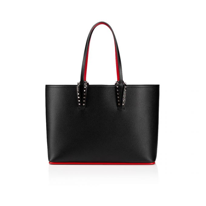 Christian Louboutin Cabata Small Calf Tote Bags Tragetaschen Damen Schwarz | AT-59750