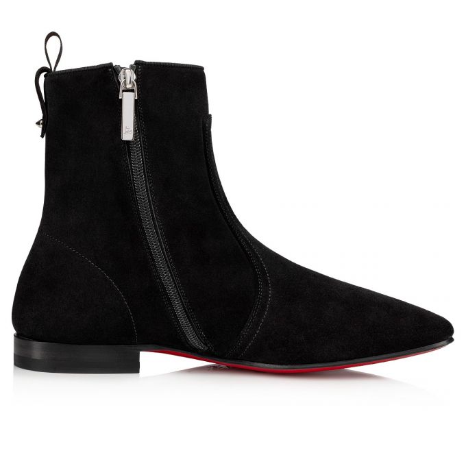 Christian Louboutin Cardaboot Calf Booty Stiefel Herren Schwarz | AT-34586