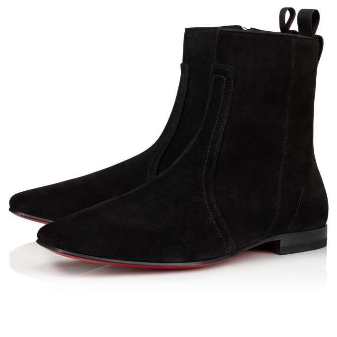 Christian Louboutin Cardaboot Calf Booty Stiefel Herren Schwarz | AT-34586