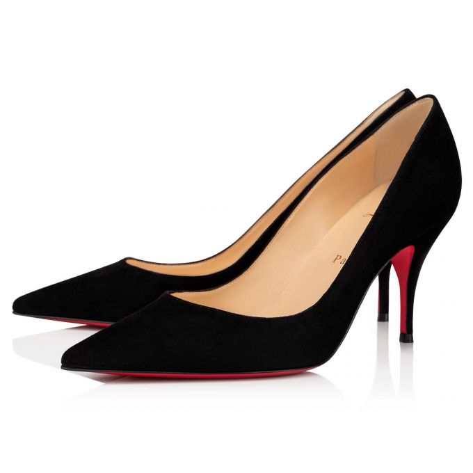 Christian Louboutin Clare 080 80 Veau Velours Pumps Pumps Damen Schwarz | AT-10005