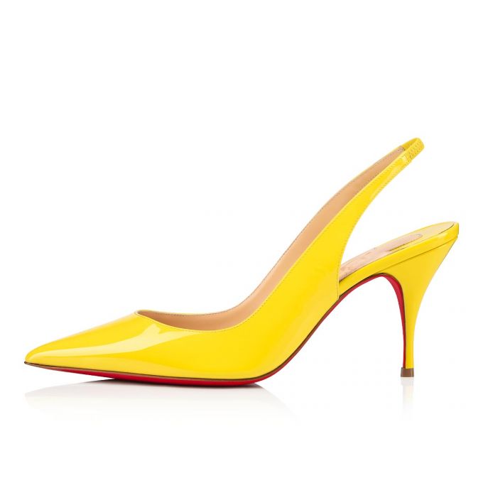 Christian Louboutin Clare Sling 080 80 Citronnade Lack Pumps Pumps Damen Gelb | AT-01989