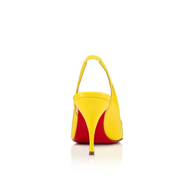 Christian Louboutin Clare Sling 080 80 Citronnade Lack Pumps Pumps Damen Gelb | AT-01989