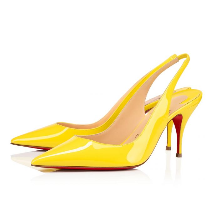 Christian Louboutin Clare Sling 080 80 Citronnade Lack Pumps Pumps Damen Gelb | AT-01989