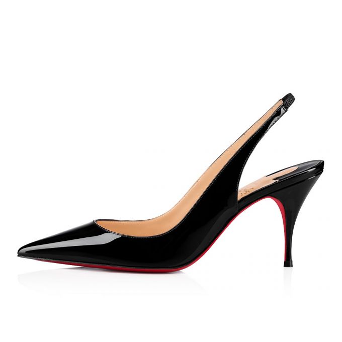 Christian Louboutin Clare Sling 080 80 Lack Pumps Pumps Damen Schwarz | AT-29917