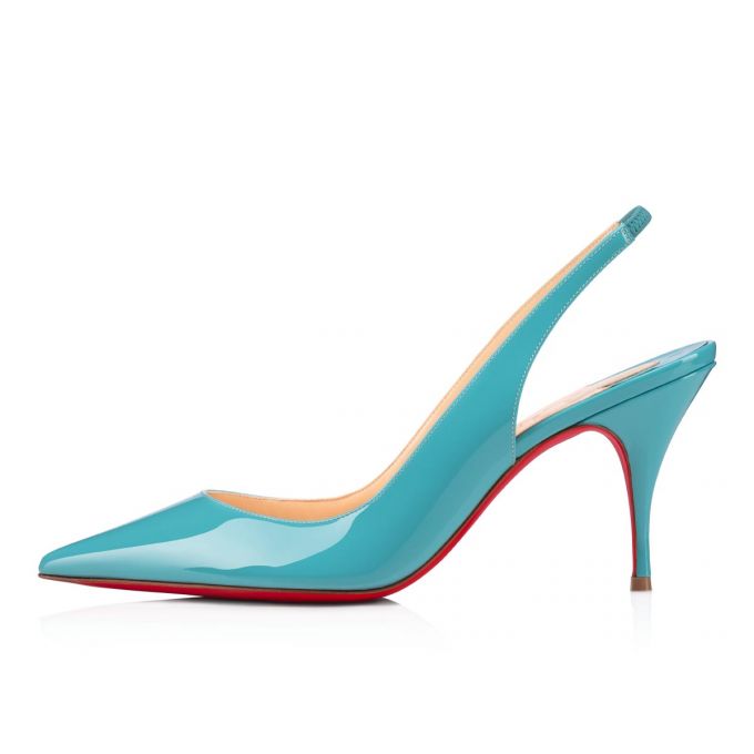 Christian Louboutin Clare Sling 080 80 Noumea Lack Sandals Sandalen Damen Türkis | AT-26568