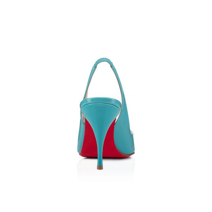 Christian Louboutin Clare Sling 080 80 Noumea Lack Sandals Sandalen Damen Türkis | AT-26568