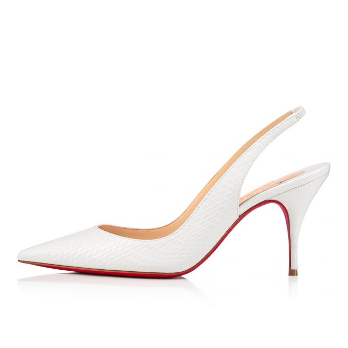 Christian Louboutin Clare Sling 80 Calf Sandals Sandalen Damen Weiß | AT-54800