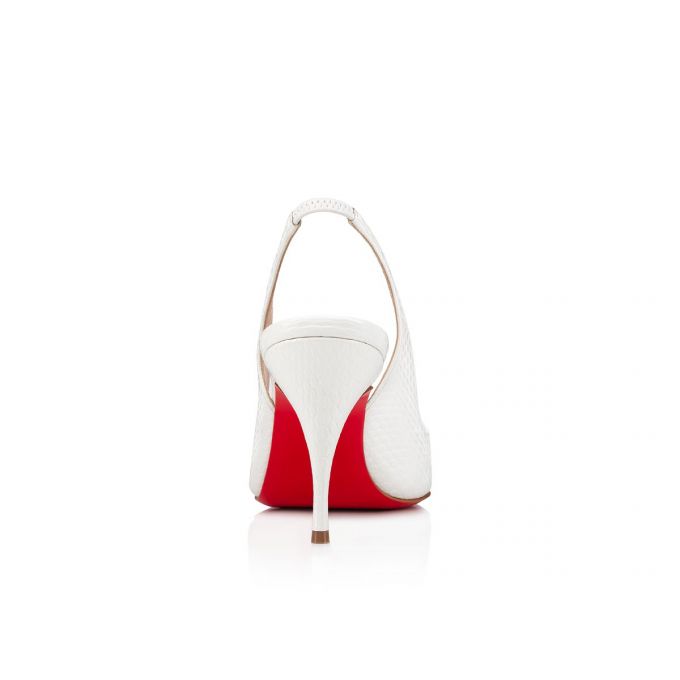 Christian Louboutin Clare Sling 80 Calf Sandals Sandalen Damen Weiß | AT-54800