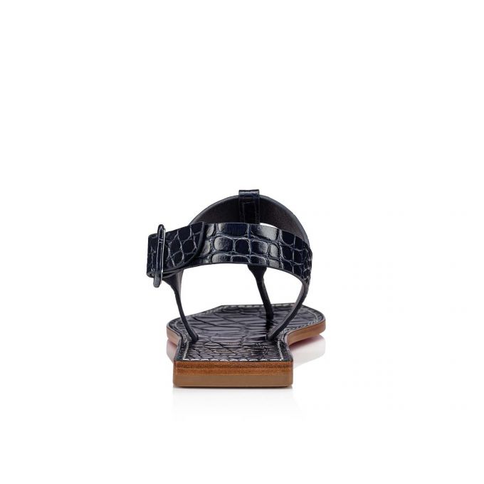 Christian Louboutin Cubongo Calf Sandals Sandalen Damen Blau | AT-54355