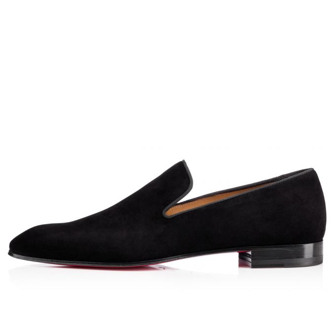 Christian Louboutin Dandelion 000 Veau Velours Loafer Loafers Herren Schwarz | AT-64443