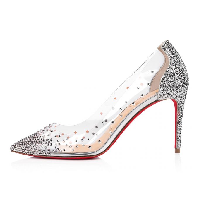 Christian Louboutin Degrastrassita 85 Pvc Pumps Pumps Damen Silber | AT-78748