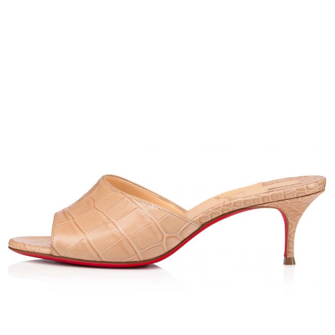 Christian Louboutin East Mule 55 Calf Mules Mules Damen Braun | AT-73606