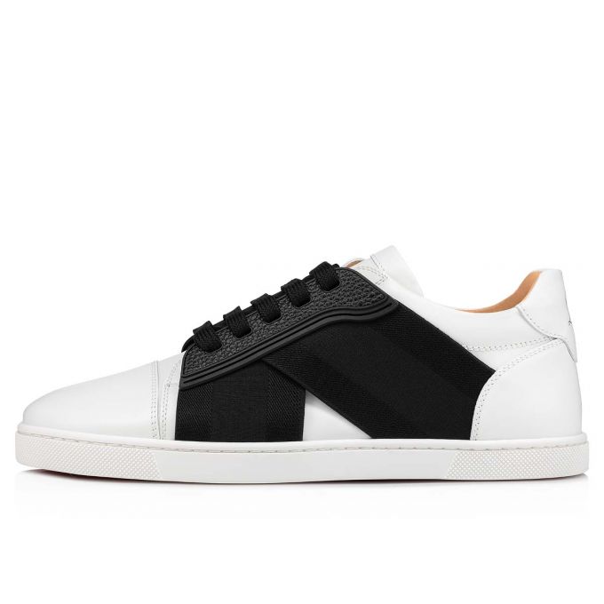 Christian Louboutin Elastikid 000 Calf Sneakers Sneakers Damen Weiß Schwarz | AT-63933