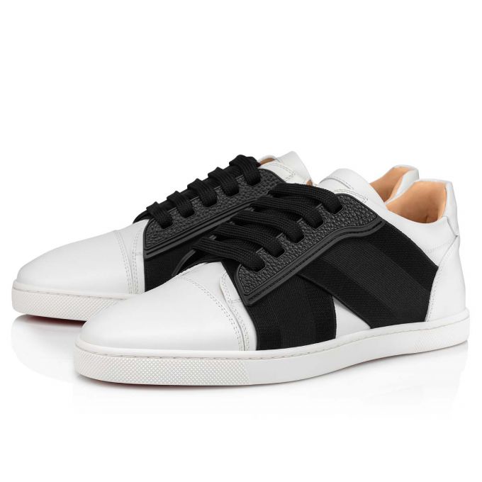 Christian Louboutin Elastikid 000 Calf Sneakers Sneakers Damen Weiß Schwarz | AT-63933