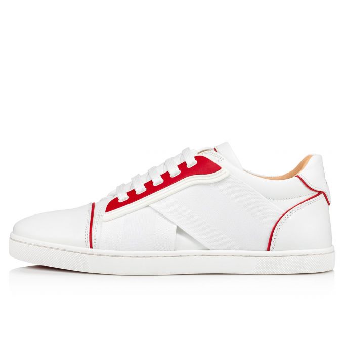 Christian Louboutin Elastikid 000 Calf Sneakers Sneakers Damen Weiß Rot | AT-71907