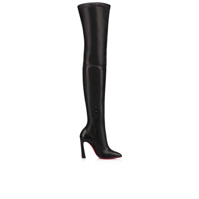 Christian Louboutin Eleonor Alta 100 Nappa Boots Stiefel Damen Schwarz | AT-85403