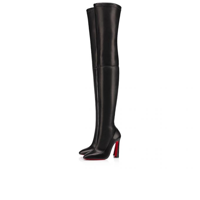 Christian Louboutin Eleonor Alta 100 Nappa Boots Stiefel Damen Schwarz | AT-85403