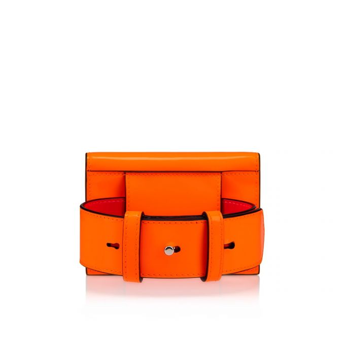 Christian Louboutin Elisa Ankle Card Holder Creative Leder Card Holder Card Holder Damen Orange Silber | AT-44025