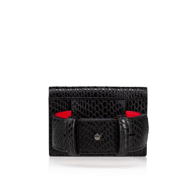 Christian Louboutin Elisa Ankle Card Holder Creative Leder Card Holder Card Holder Damen Schwarz | AT-49218