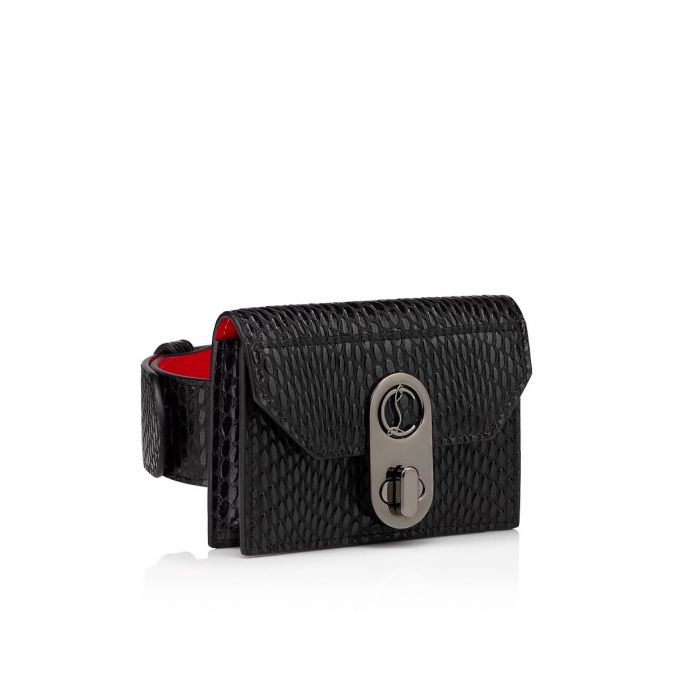 Christian Louboutin Elisa Ankle Card Holder Creative Leder Card Holder Card Holder Damen Schwarz | AT-49218