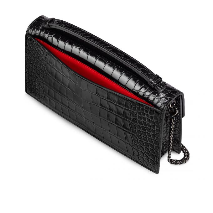 Christian Louboutin Elisa Baguette Creative Leder Pouches Beuteltasche Damen Schwarz | AT-24346